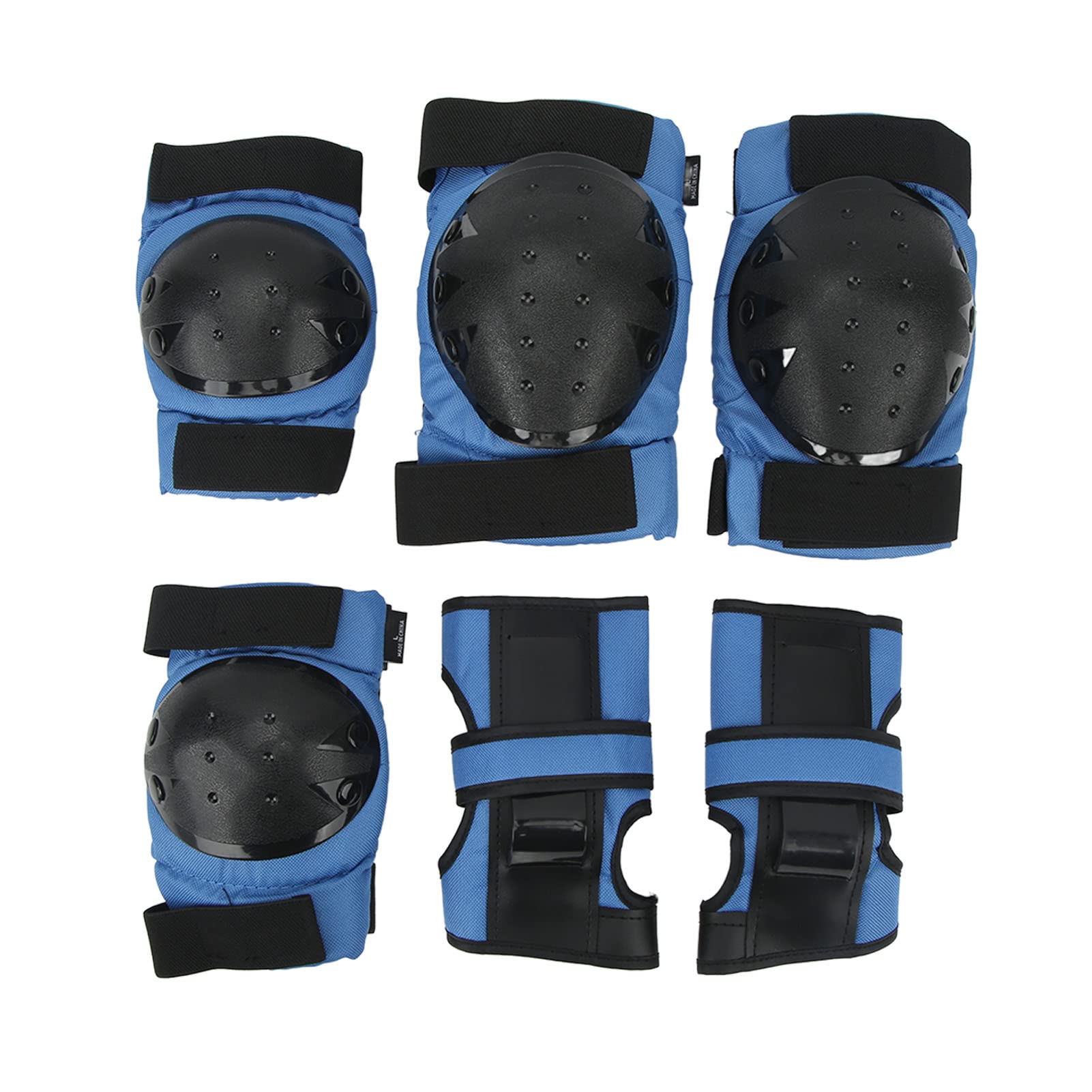 NDNCZDHC 6PCS Elbow Palm Protective Pads, Portable Elbow Knee Pads Elbow Pads for Skating Cycling (Blue)