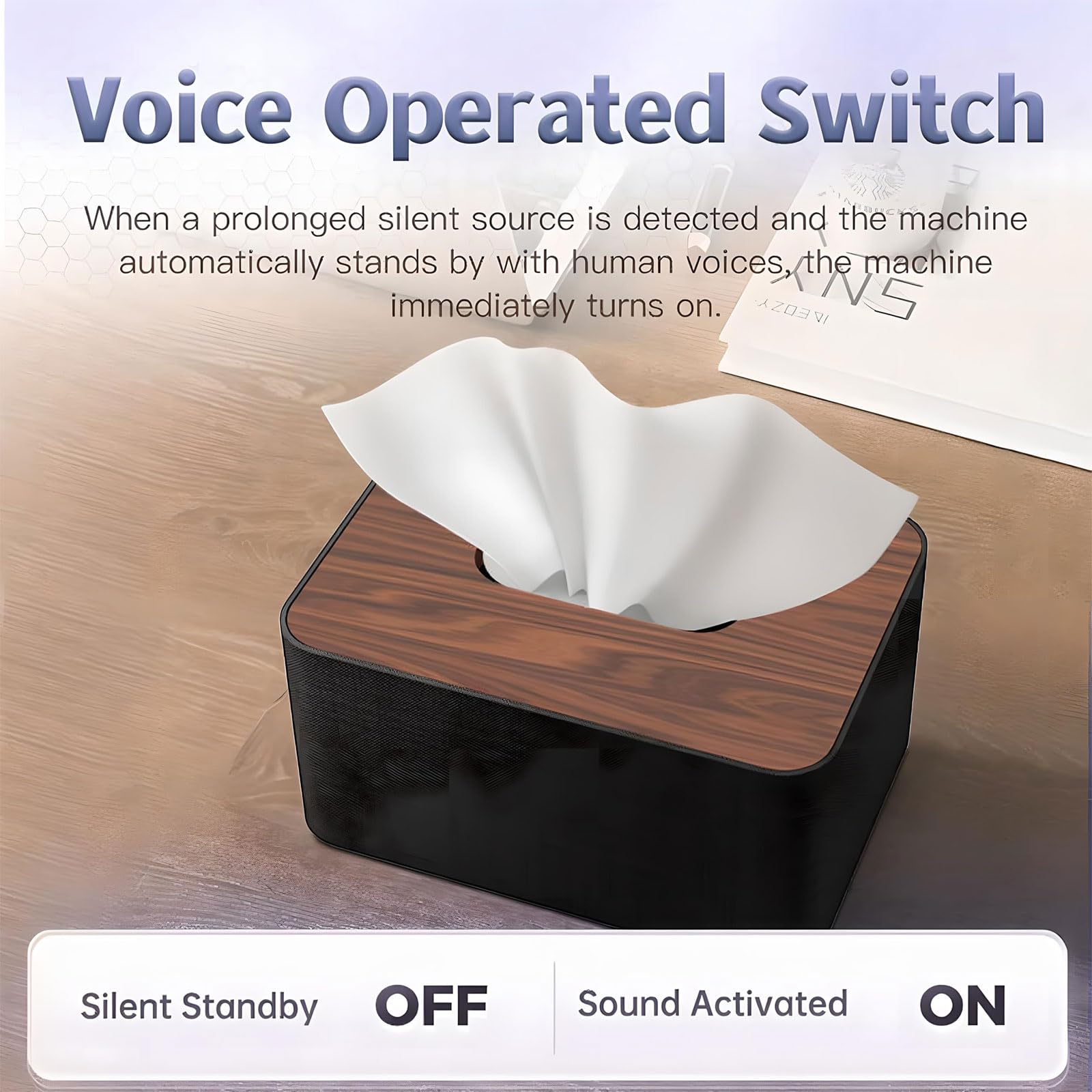 Dispositivo antigrabación portátil, emisión de Audio activada por Voz con Rango de 8M, protección 360 para reuniones Escudo de privacidad Seguro para automóviles de Oficina