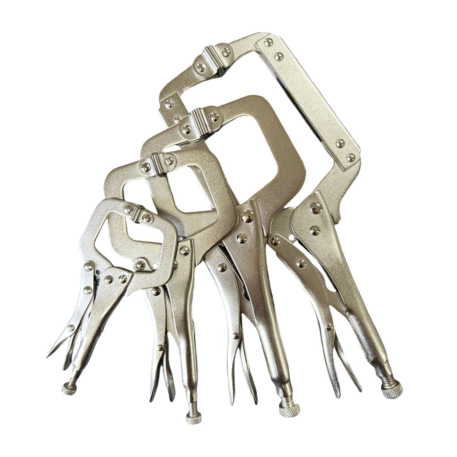 Alicates de sujeción en C con mecanismo de tornillo ajustable para trabajos de soldadura y Para madera en construcciones metálicas. Herramienta
