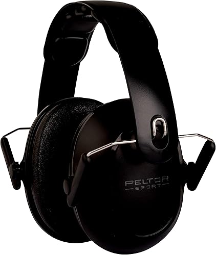 Peltor Protección auditiva deportiva para jóvenes, NRR 22, negro, ideal para campo de tiro, caza, eventos ruidosos, silencioso, estudiar