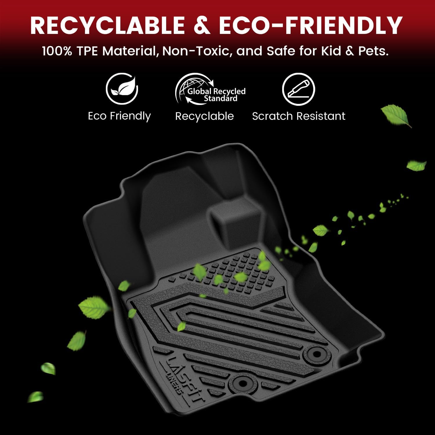 LASFIT Floor Mats & Seatback & Cargo Mats for Subaru Forester 2025-2026 (Not Fit Hybrid & Wilderness), All Weather TPE Custom Fit Floor Liners for Forester 2025-2026 Base/Premium/Sport/Limited/Touring - Image 8