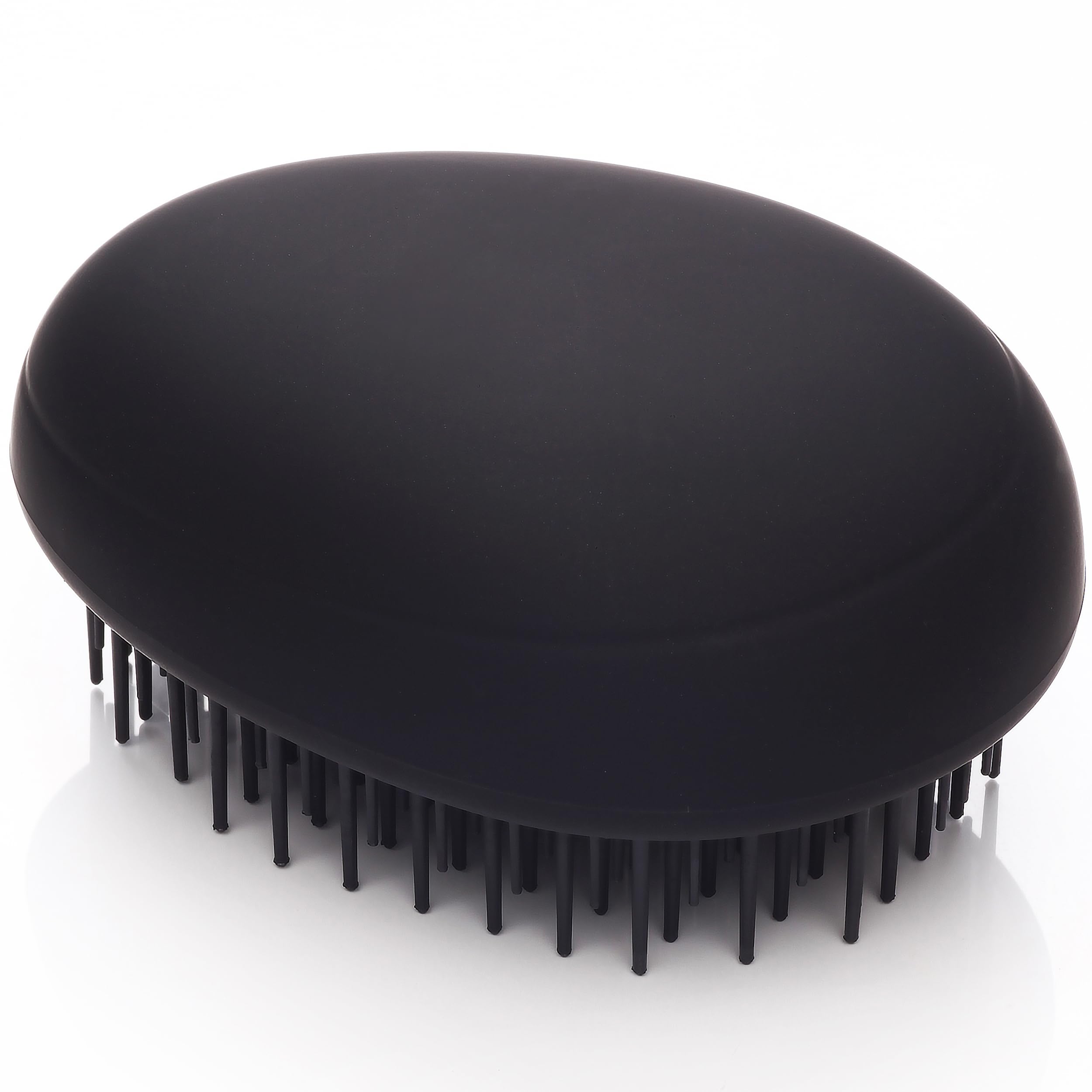 PMB Black Pebble Detangling Hairbrush - Gentle Nylon Quills for All Hair Types & Beards | Compact, Travel-Friendly Design | Easy Grip for Tangle-Free Styling & Smoothing