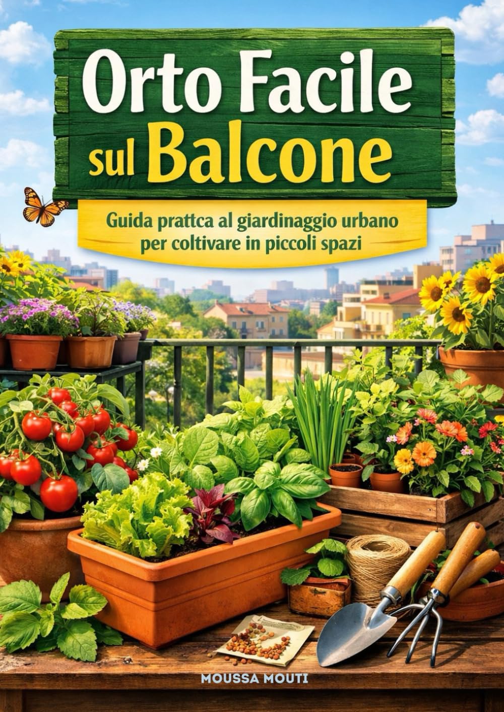 Orto Facile sul Balcone: Guida pratica al giardinaggio urbano per coltivare ortaggi, fiori ed erbe aromatiche in piccoli spazi