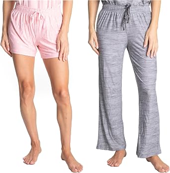 MUK LUKS Women Lounging T-shirt and Tank Top or Pants and Shorts Combo, Multiple Colors, Multiple Sizes