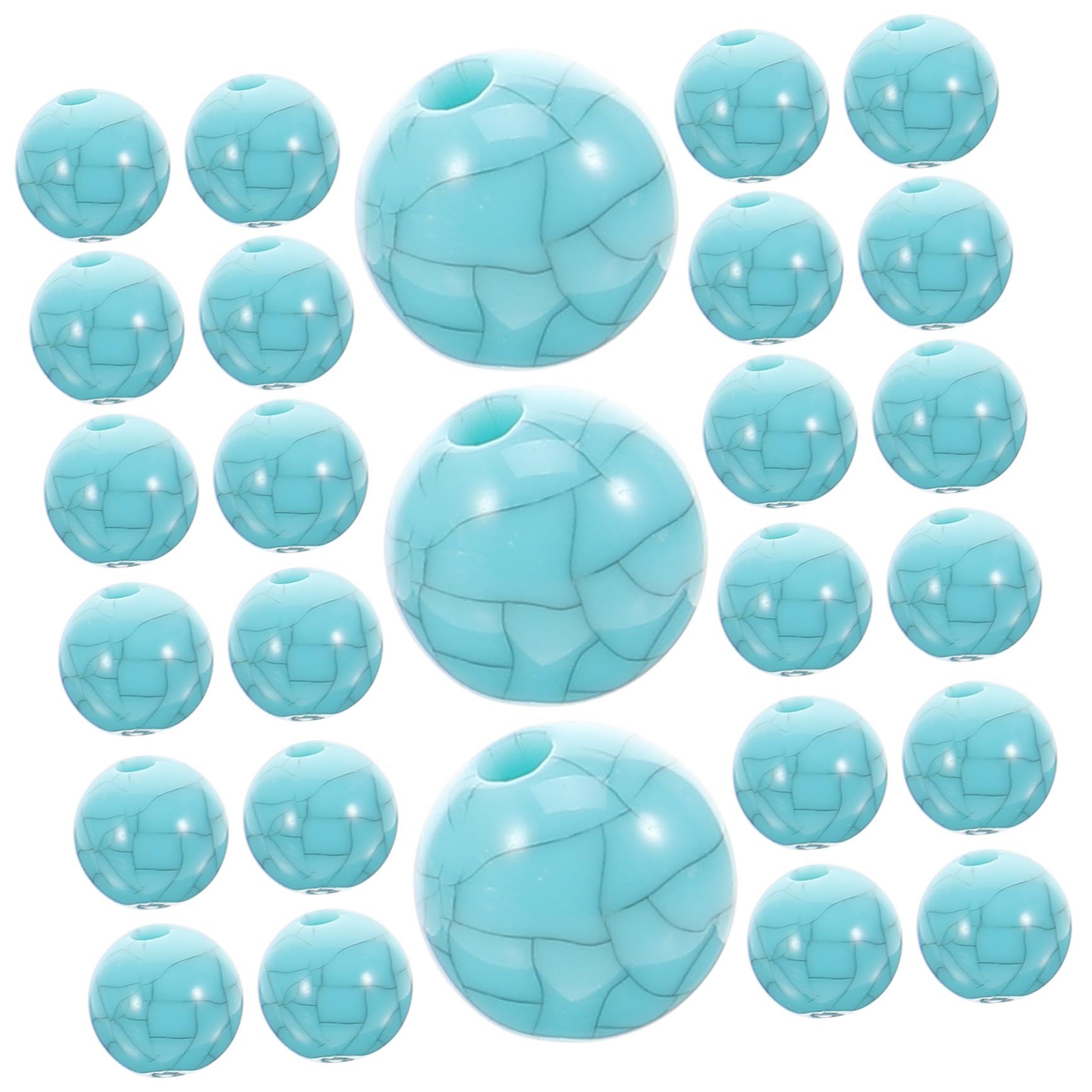 NUOBESTY 5 Juegos Perlas Azul Turquesa Cuentas Luminosas Pulsera De Cuentas De Letras Cuentas Grandes Bracelet Beads Joyería Cuentas Sueltas Cuentas Para Hacer Collares Acrílico 100 Uds * 5