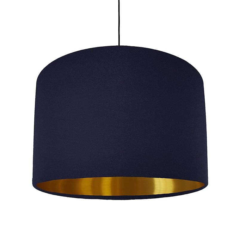 Navy and Brushed Gold Lampshade Amazon.co.uk Lighting