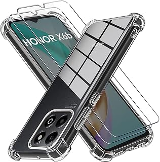 جراب حماية متوافق مع موبايل هونر X6B مضاد للصدمات + 2 شاشة حماية واقية من الزجاج المقوى لشاشة موبايل هونر X6B من ليجيري