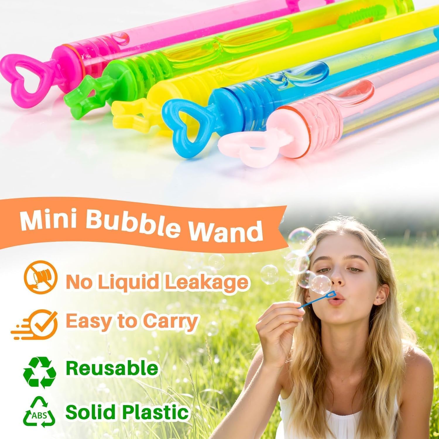 Bulles de Savons Enfants,24 pièces Mini Set de Bulles de Savones,Bulles de Savon Enfants bâton,Bulles de Savon Mariage,Cadeaux Bubble Sticks