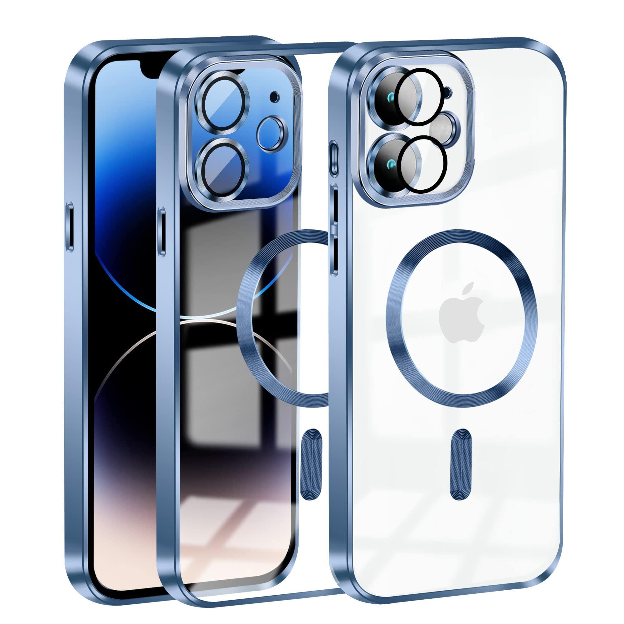 Custodia compatibile con Apple iPhone 12 Mini, in silicone TPU, ultra sottile, con anello a 360 gradi, supporto per dita, supporto magnetico per auto, resistente agli urti, colore: verde