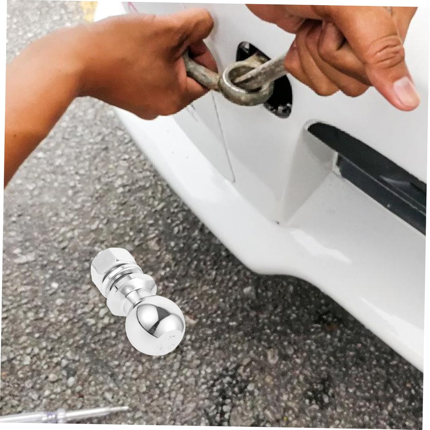 Trailer Hitch Ball for Rv Tow Durable Metal Tow Ball Replacement for Camper Trailers Standard Easy Installation All Weather Performance Secure Connection