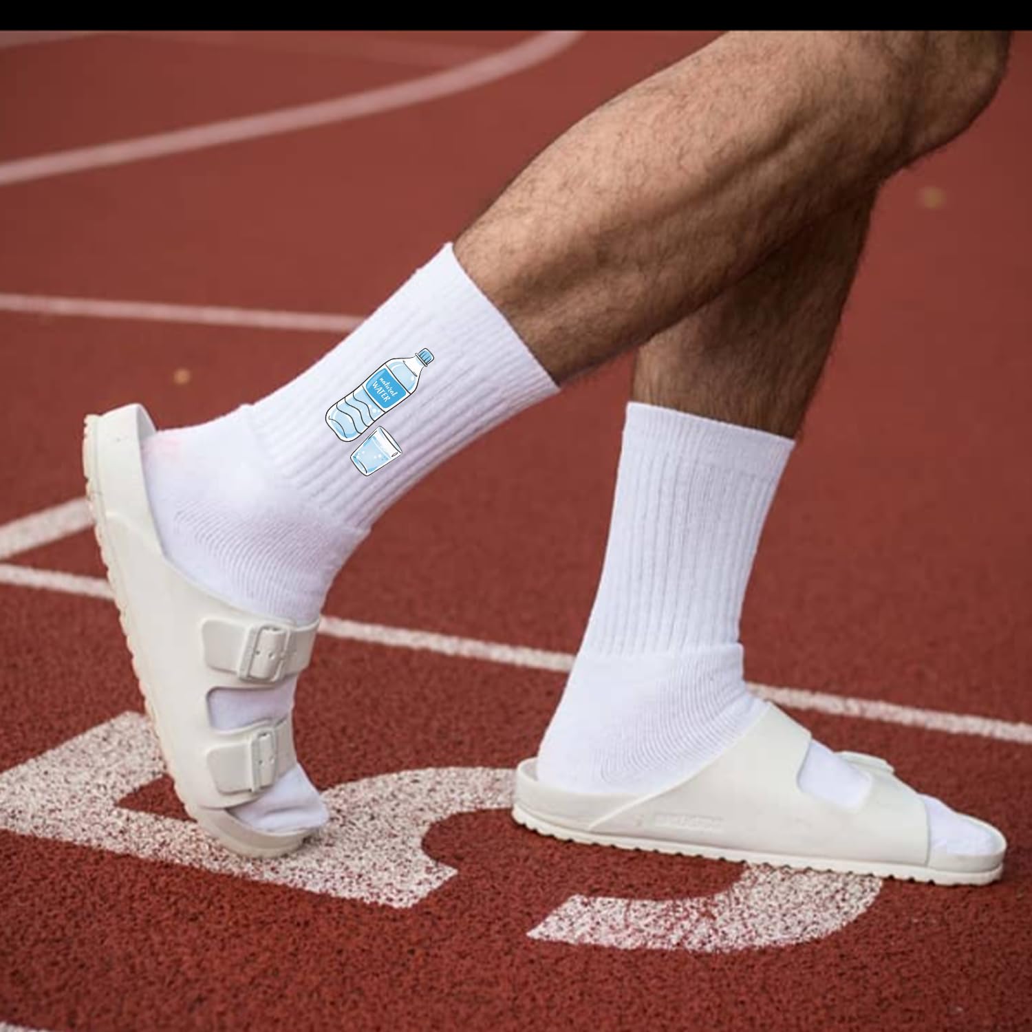 Generisch Calze sportive traspiranti per acqua minerale, calze da tennis, calze in cotone