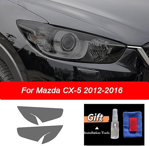 Miniatura 3 de Película protectora para faros delanteros de coche, color negro ahumado, resistente a los arañazos, pegatina de TPU, para Mazda 3, 6, CX-3, CX-5,