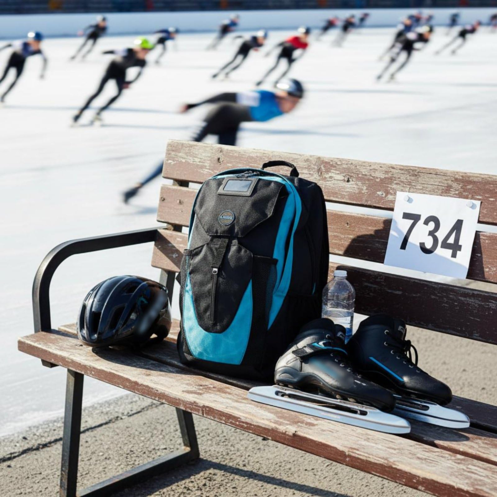 perfk Borsa Porta Pattini Zaino Pattini a Rotelle Zaino Porta Pattini Organizer per Accessori Imbottitura Confortevole Adatta per Uso Giornaliero E Competizioni Sport