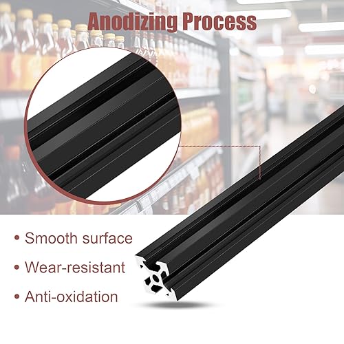 Miniatura 4 de QNK 4 piezas de 400 mm (15.75 ") ranura en V 2020 extrusión de aluminio estándar europeo anodizado riel lineal para piezas de impresora 3D y CNC DIY