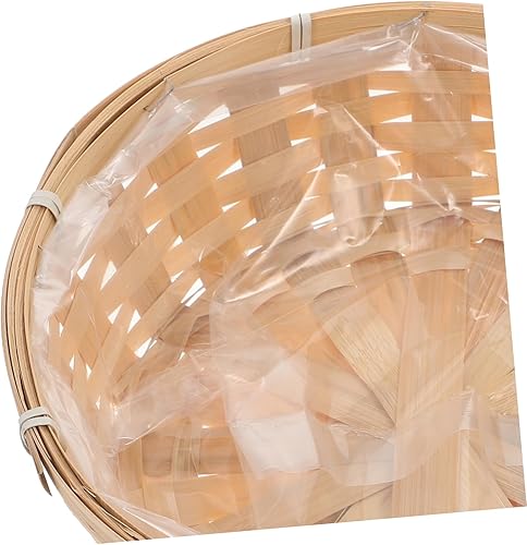 Miniatura 8 de BESPORTBLE Cesta decorativa de Pascua de bambú tejida vacía redonda cesta de huevos de bambú natural para el día de los niños