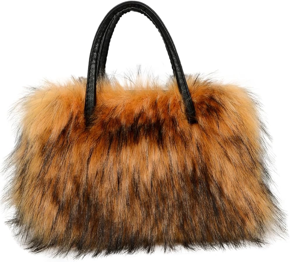 美品 Paul Smith FUR LEATHER SHOULDER BAG Amazon.com: Luxurious Fashion Natural Fox Fur with Hair Handbag
