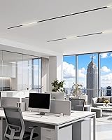 Vista 5 de SCON Rieles de rieles de 1.65 pies/19.7 pulgadas, kit de iluminación de riel magnético empotrado, sistema de riel de aluminio de 19.7 in, fácil