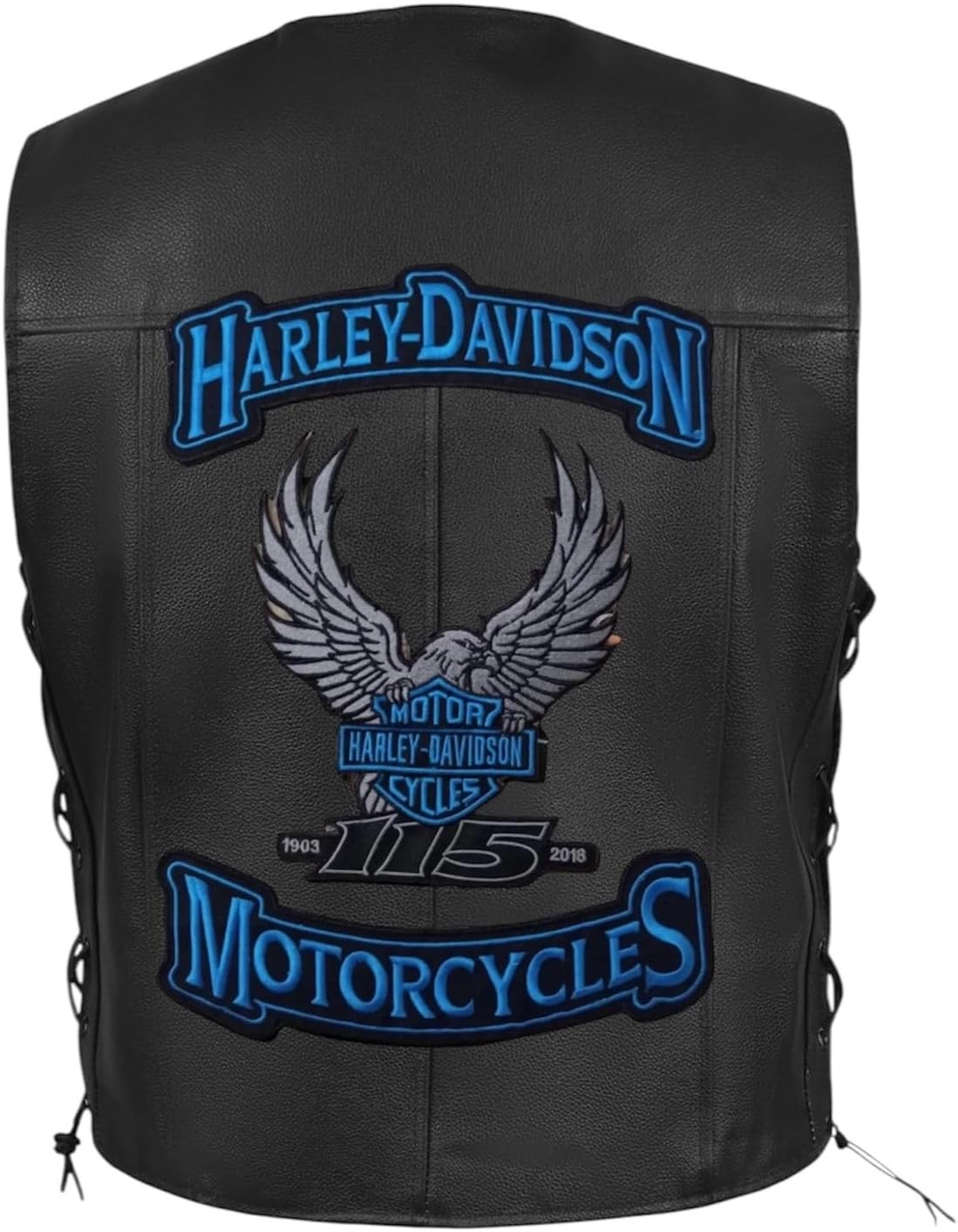 Pair Large Size Harley Iron On Embroidery Patch for Leather Jackets & Vest Size (11 Inches) Ram005