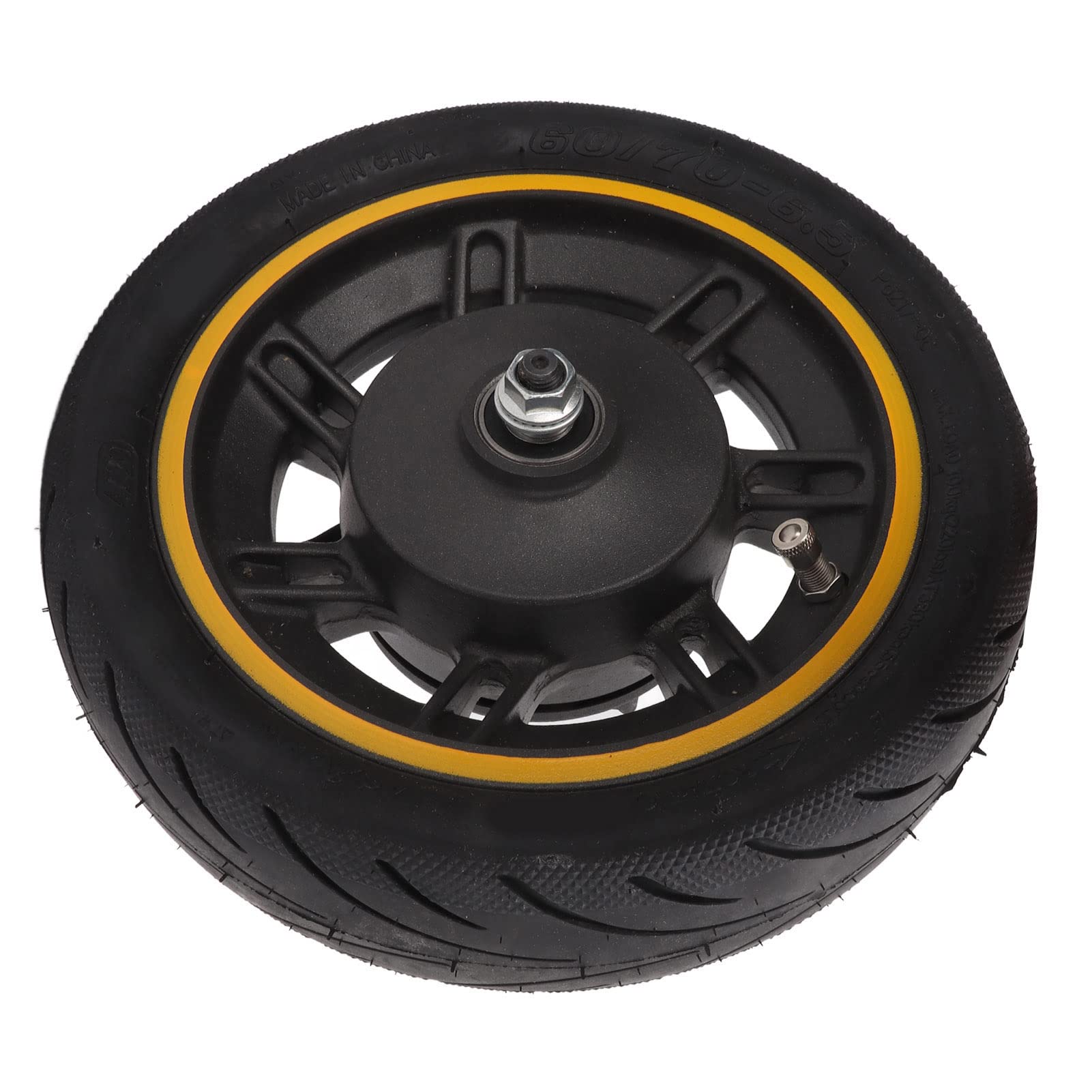 10 Inch 60/70-6.5 Solid Tire Replacement, Scooter Front Wheel for Ninebot 9 G30 Electric Scooter, Explosion Proof Scooter Wheel Hub Tyre Set with Drum Brake, Rubber Scooter Wheels