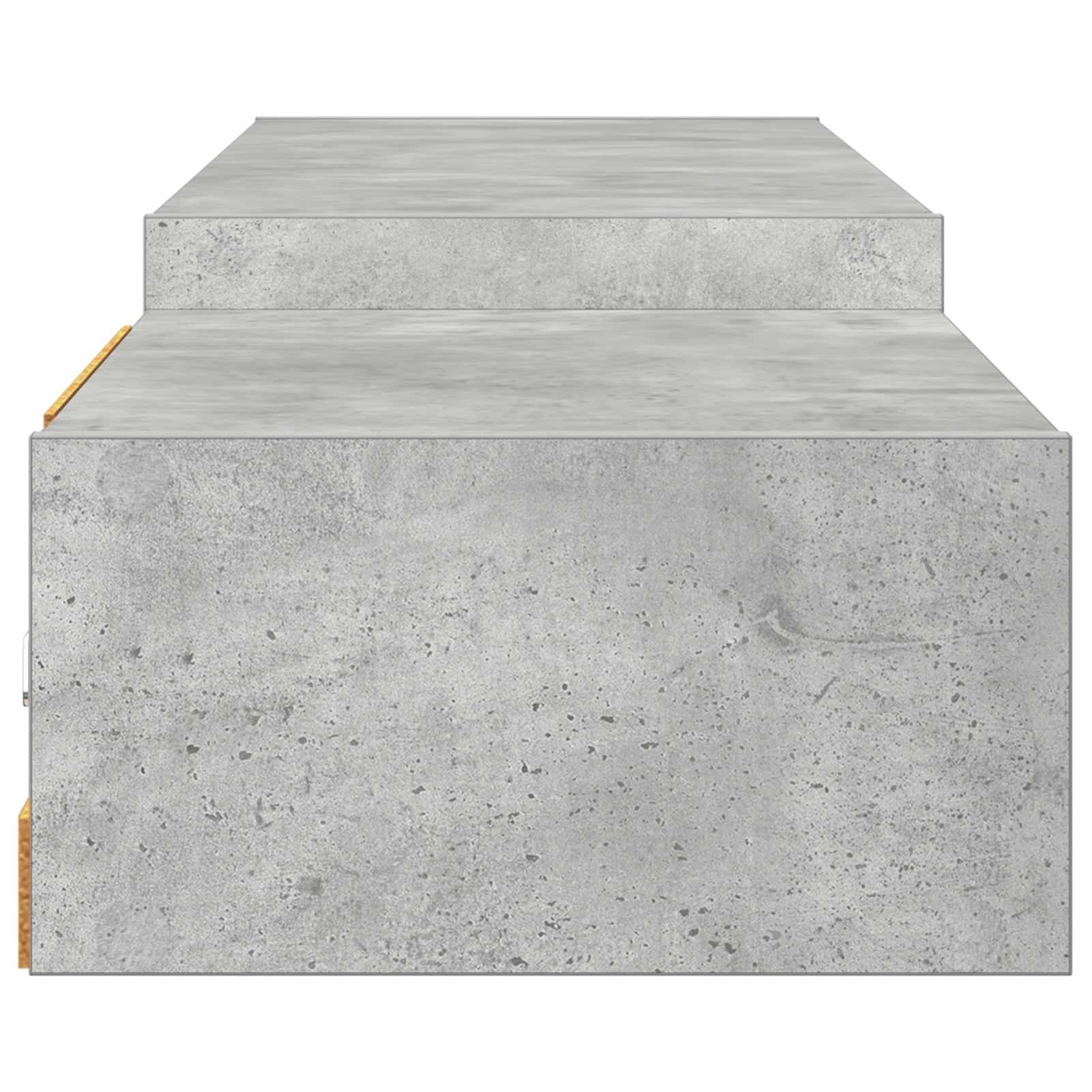 Gecheer Wandmontierter TV-Schrank Wandhalterung Betongrau, Fernsehschrank Fernsehtisch TV-Lowboard für Wohnzimmer Home-Cinema Gamerzimmer8006016