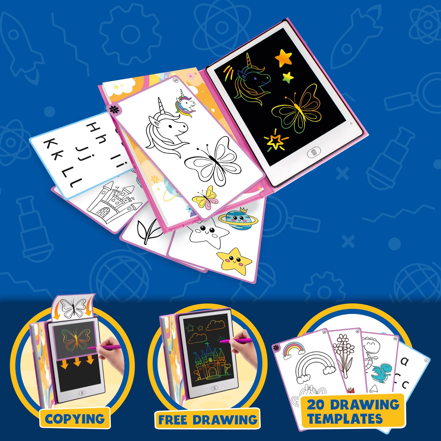 Big Minds - LCD Drawing Tablet for Kids Rainbow, Rainbow LCD - Image 3