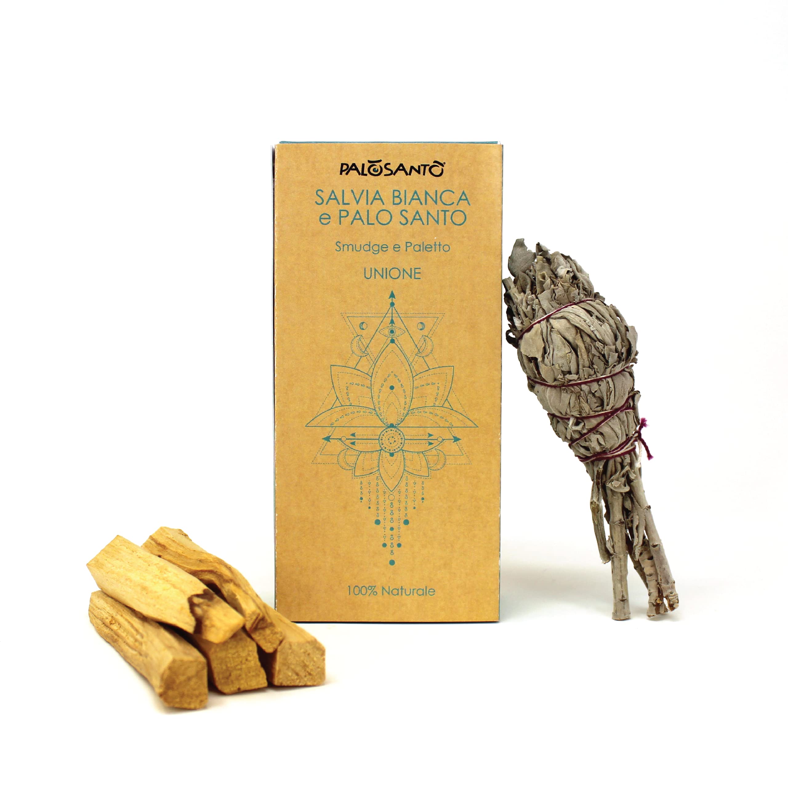 Lynpha Vitale Women's White Sage Smudge + 5 Palo Santo Sticks Palosanto - Palo Santo Bundle - White Sage Smudge From California And 5 Premium Palo Santo Sticks From Perù - Ideal For Intense Purification