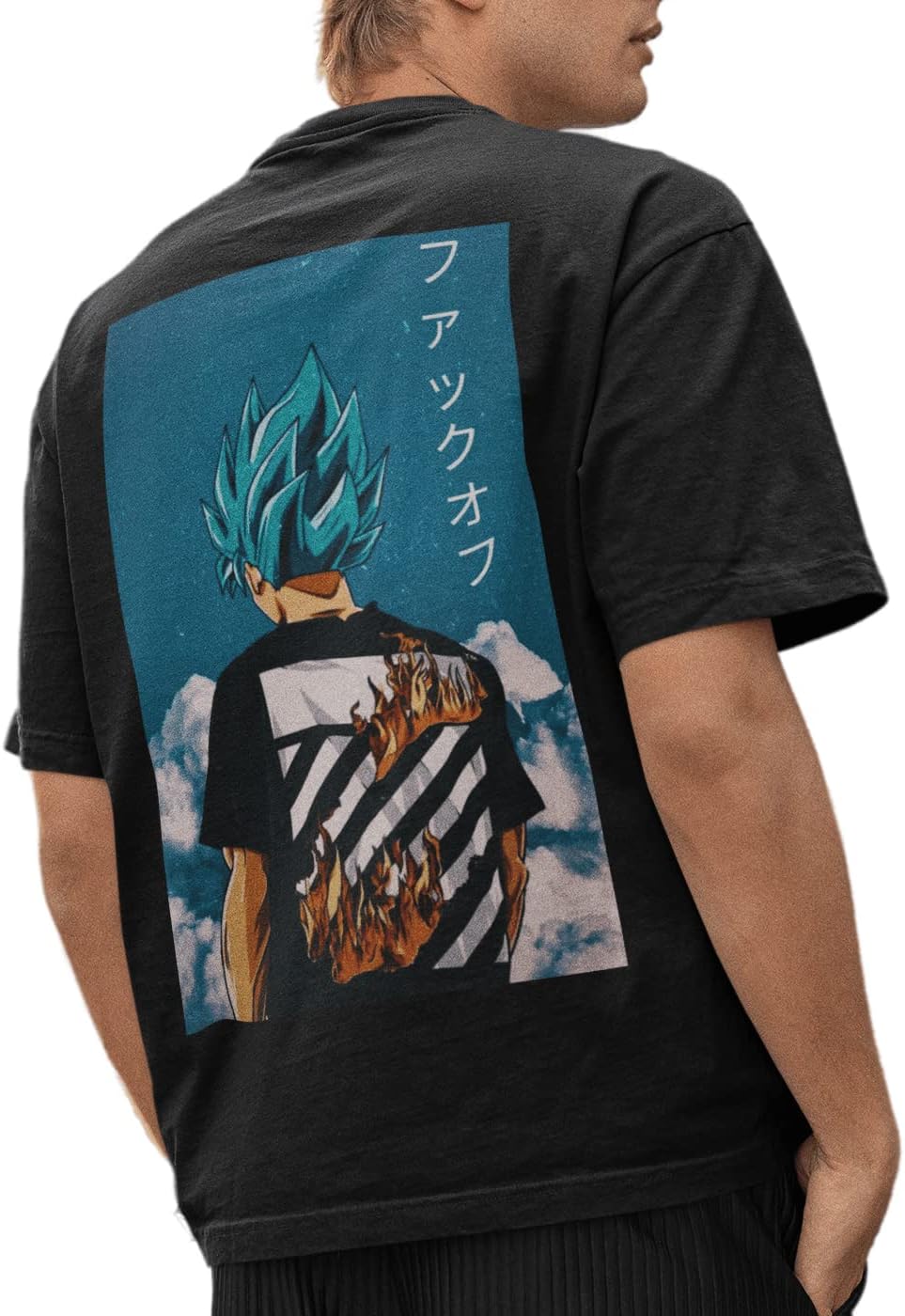 GenericUltimate Saiyan Power: Backprinted Goku's Saga T-Shirt, Gifts for Him/Her (XXX-Large, Black)