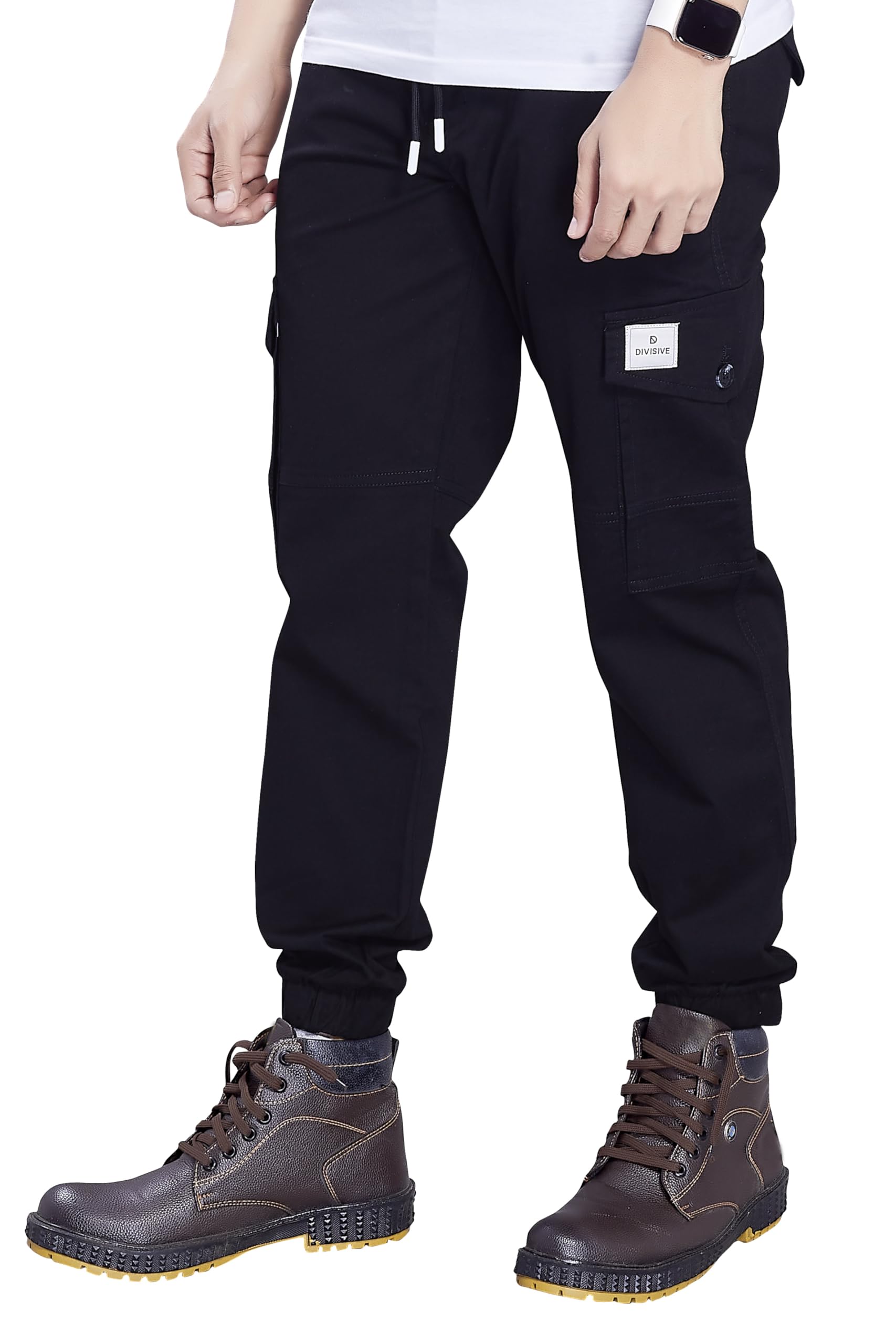 divisive Men's Cotton Joggers Cargo Pants-picture-54