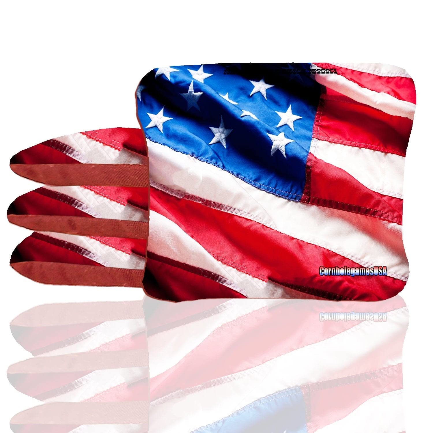 Skip's Garage Wavy American Flag Corn Filled Bags - Set of (4)