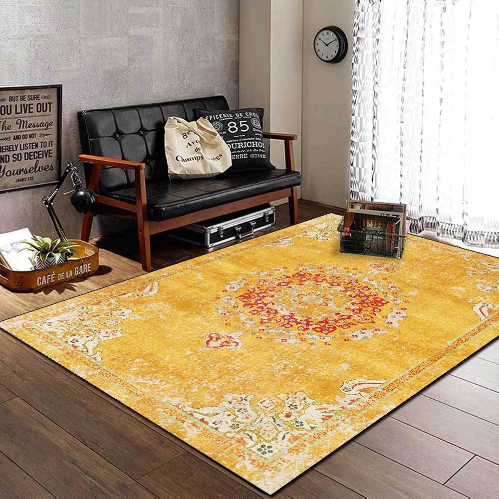 Tapis antidérapant intérieur facile à laver pour salon et chambre