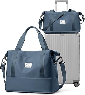 Bolsa de Viaje 40x20x25 Ryanair Bolsa Equipaje de Mano 40x30x20 de Fin de Semana de Deporte Mujer Impermeable Bolsa Gimnasio Bolso Maternidad Hospital con Capacidad Expandible,A05-Azul Real