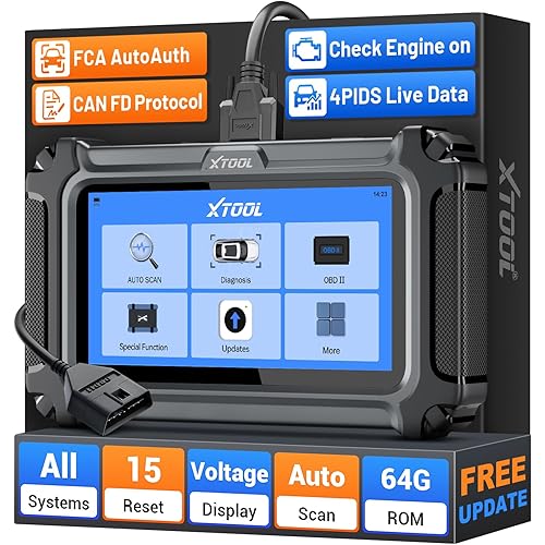 XTOOL D6 OBD2 Scanner Diagnostic Tool with Lifetime Free Updates: 2026 Full System Scan Tool with 15 Resets, Crank Sensor/Throttle Relearn, EPB, Oil Reset, ABS Bleed, FCA & CAN FD, Upgrade of D5S