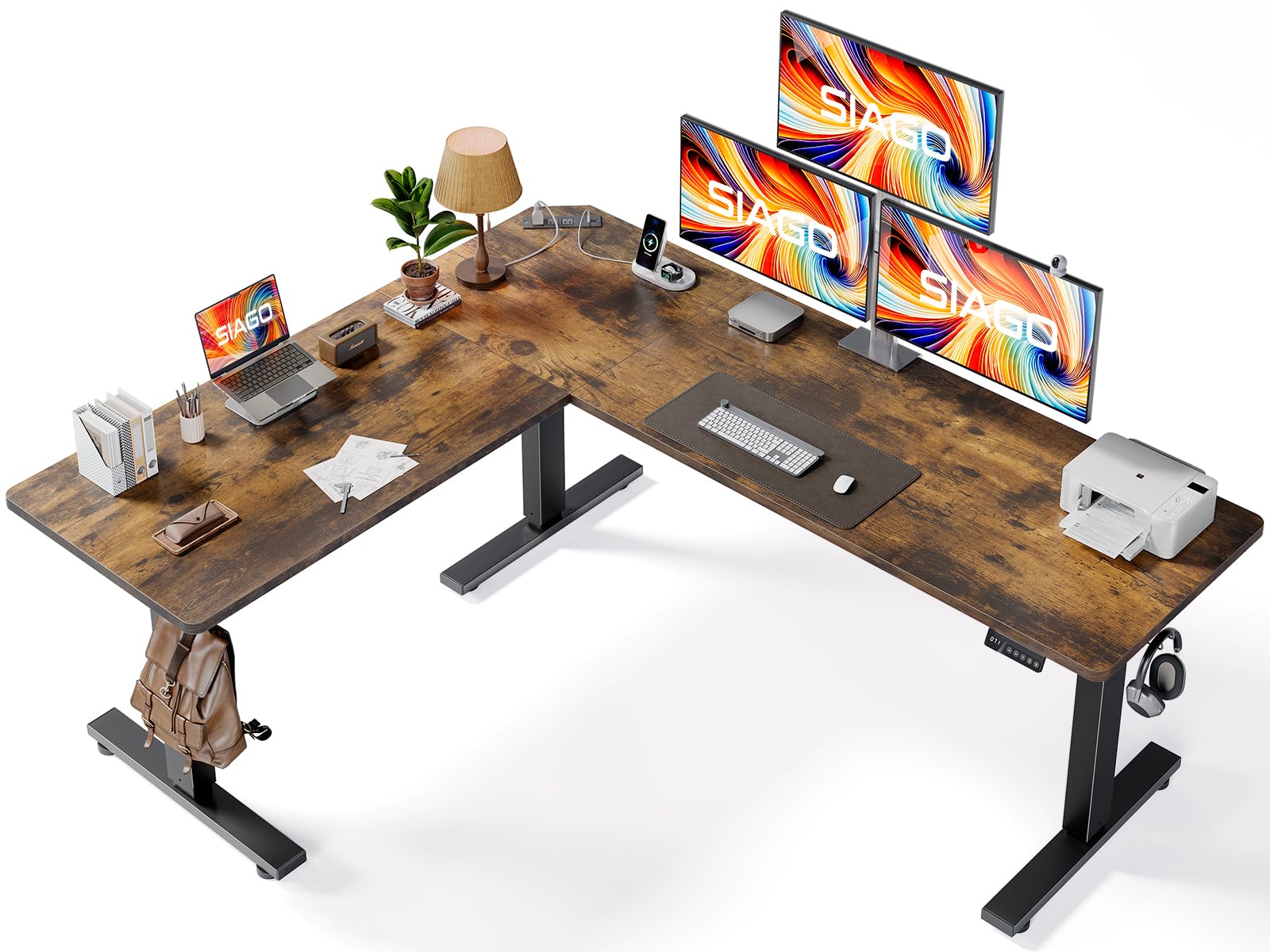SIAGO L-Shaped Standing Desk 75x63