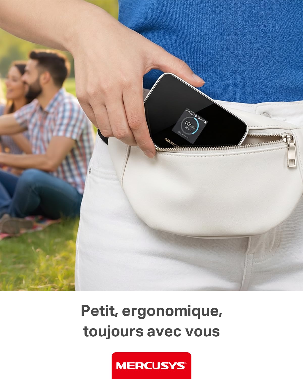 TP-Link MT115 Mercusys Hotspot 4G LTE Mobile Wi-Fi MiFi 6 AX300 Jusqu'à 287 MB/s Pocket WiFi Portable Batterie 2400 mAh Écran LCD Déverrouillé
