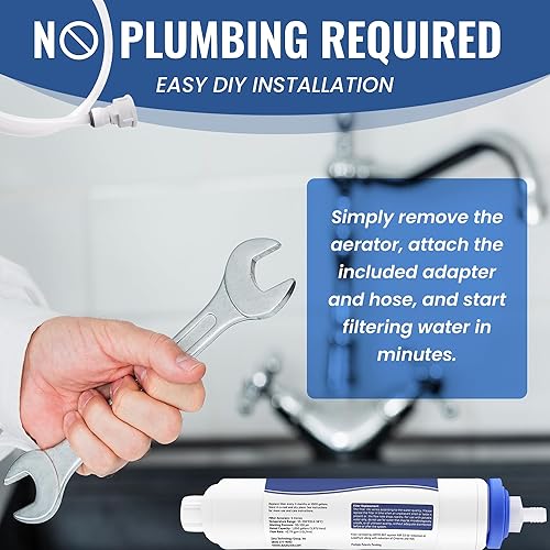 Miniatura 3 de EZ Jug - Kit de filtración de agua con adaptador de grifo para interiores, filtra y llena jarras de 5 galones de cualquier grifo interior estándar