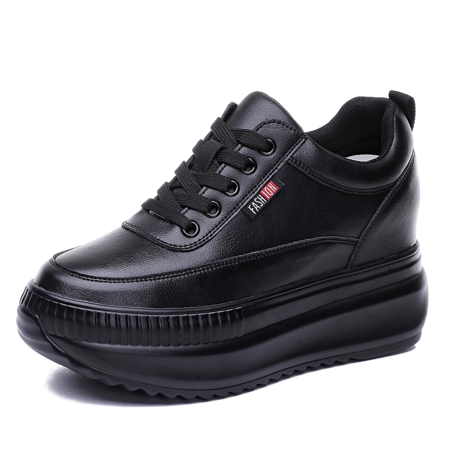 Zapatillas de Cuña Deportivas Mujer Zapatillas de Deporte Moda Plataforma Transpirables Aumento de Estatura Invisible Zapatos Cuña 9CM