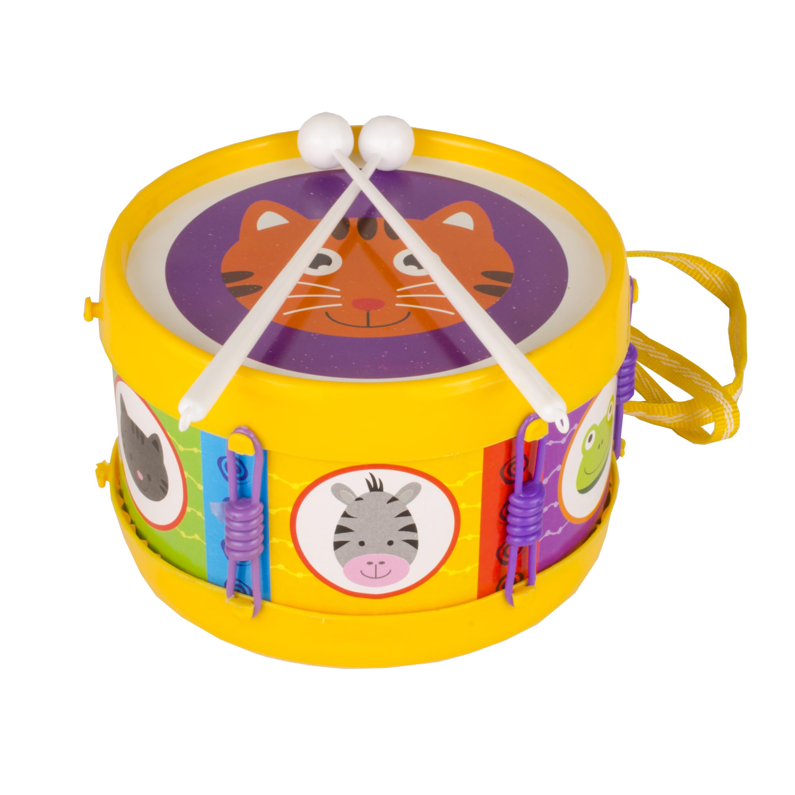 TOYFUN Musical Drum for Kids Medium Size with Strap and 2 Mallets Attractive Design Colour and Print May Vary-image-15