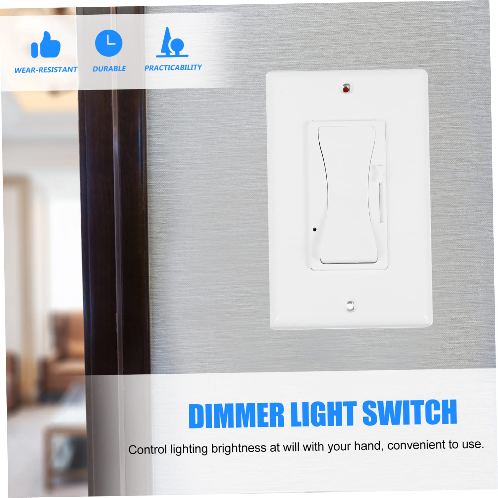 NUOBESTY 2 Pièces Variateur de Lumière LED Mural avec Indicateur Maximum Design Facile à Utiliser pour Domicile