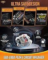 Vista 6 de Auxbeam Panel de interruptores de 6 bandas Bluetooth AR-600 RGB con botón grande, interruptor auxiliar con interruptor de palanca momentáneo