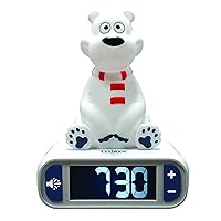Lexibook Orso polare Orologio di allarme per bambini, luce lampeggiante