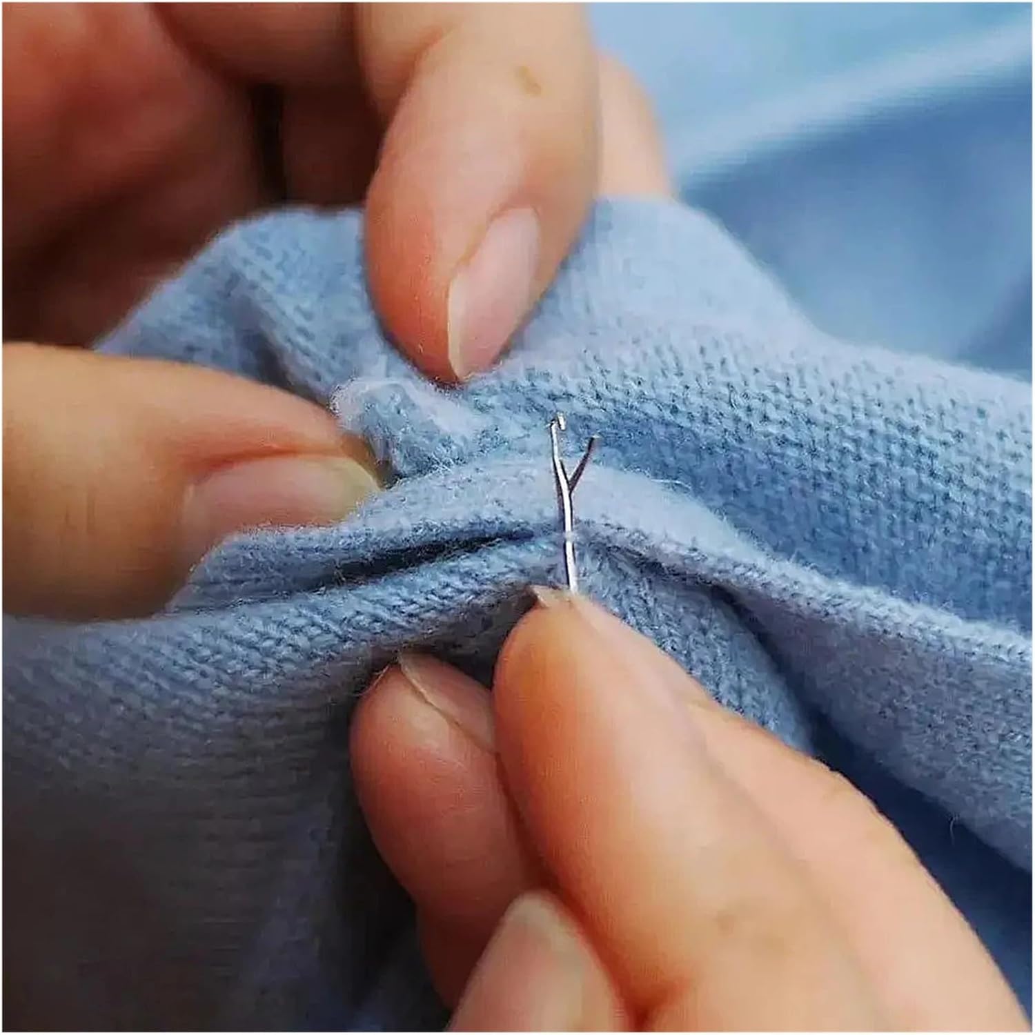 Loop Turner Sewing Tool 100 Pcs Crochet Hook with Tongue Piece Hair Accessory Handmade Crochet Sewing Repair Knitting Tools Knitting