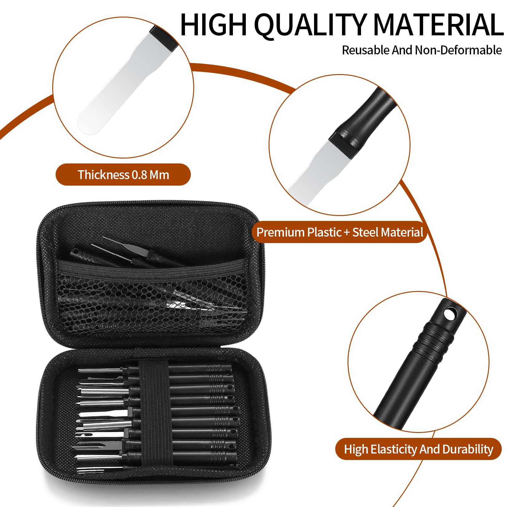 30 Pz Strumenti di Rimozione Terminale, Pins Rimozione per Auto Elettrico Connettore a Crimpare, Connettore per Terminale Elettrico Rimuovi Kit per Auto, Kit di Strumenti per Rimozione Terminali