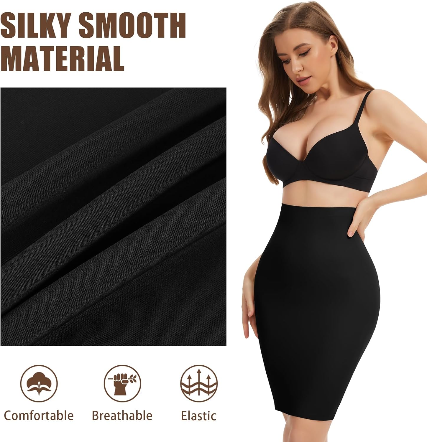 JOYSHAPER Shapewear Half Slip for Under Dress Tummy Control Skirt Slip Slimming Slip Body Shaper - Image 6