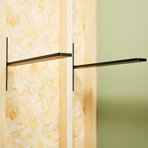 Miniatura 3 de Soporte de estante colgante sin acero resistente, 1 unidad, 8 pulgadas universal, proyectos de bricolaje, fabricado con acero americano por The