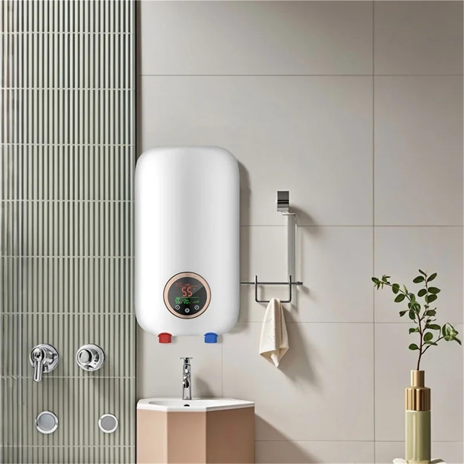 Calentador de agua instantáneo, Calentador de agua eléctrico instantáneo for baño, cocina, debajo del fregadero, for ducha, escuela, apartamento y oficina