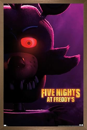 Trends International Five Nights at Freddy's Movie - Póster de pared de Foxy de una hoja, 22.37 x 34.00 pulgadas, versión enmarcada en bronce