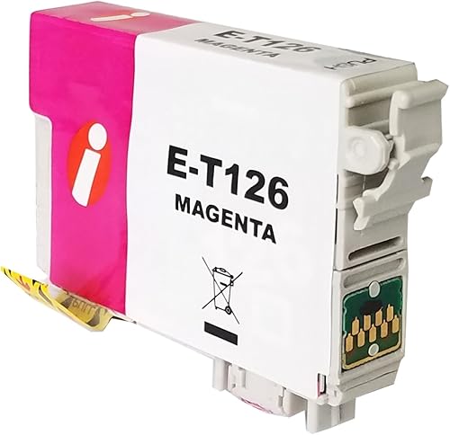 Miniatura 2 de INK4WORK Paquete de 3 cartuchos de tinta magenta remanufacturados de repuesto para Epson 126 T126 para Workforce 435 520 545 635 645 WF-3520 WF-3530