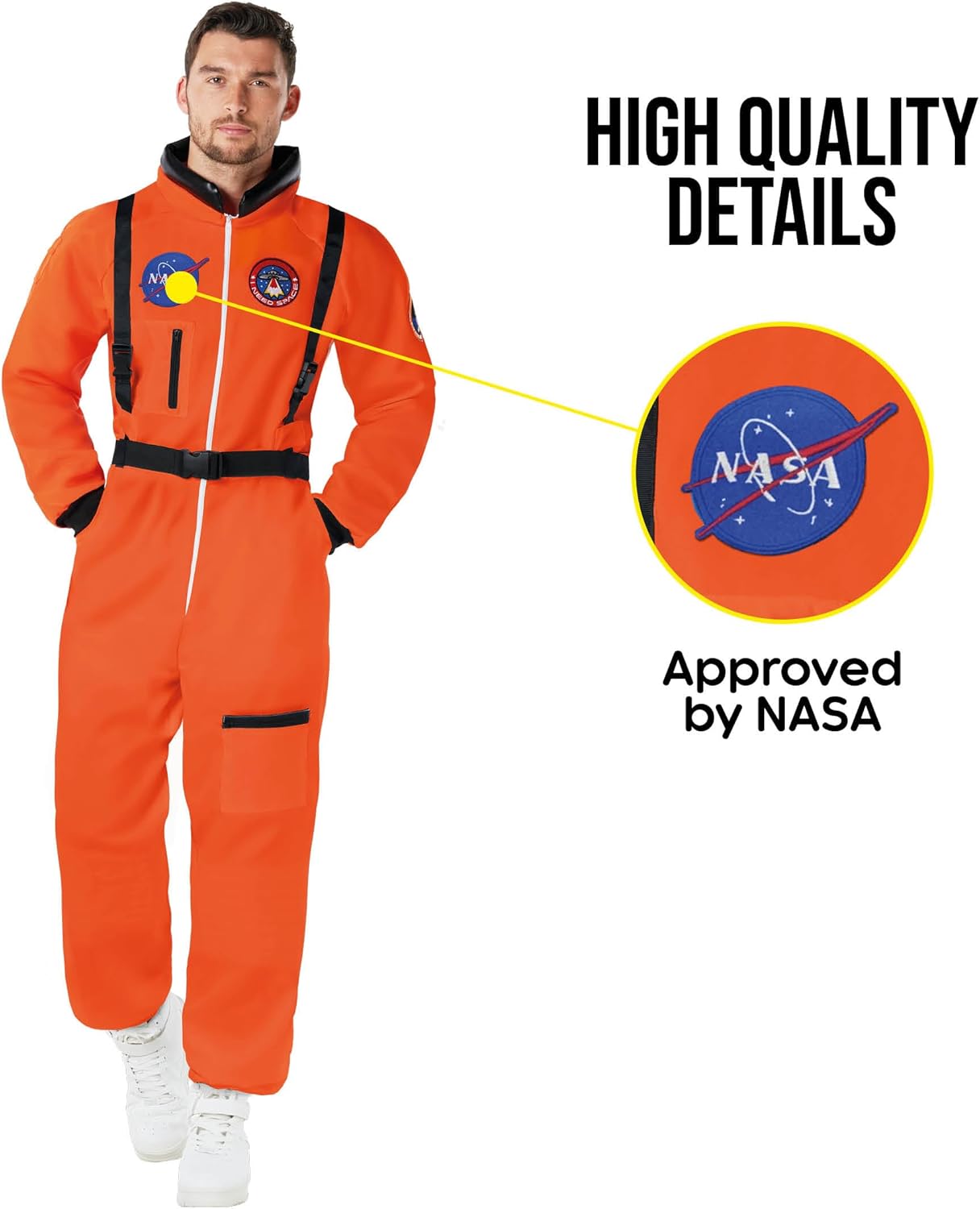 Morph Astronaut Costume Adult, Space Suit Men, Mens Halloween Costume Astronaut Suits, Nasa Costumes Adult - Image 3