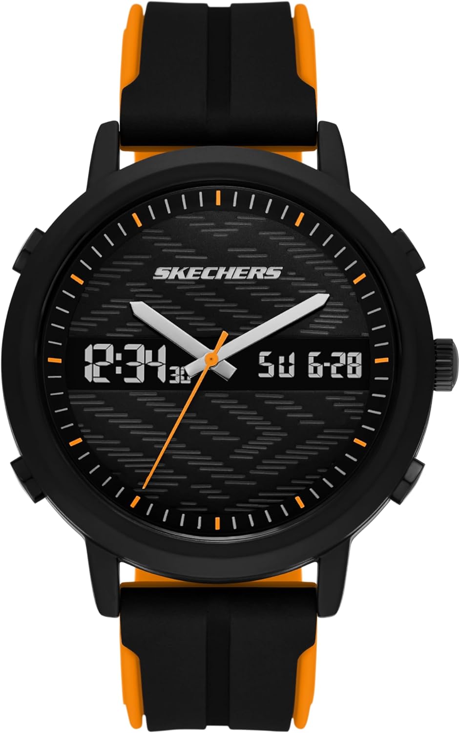 Skechers Men's Lawndale Analog-Digital Black Silicone Watch (Model: SR5266)