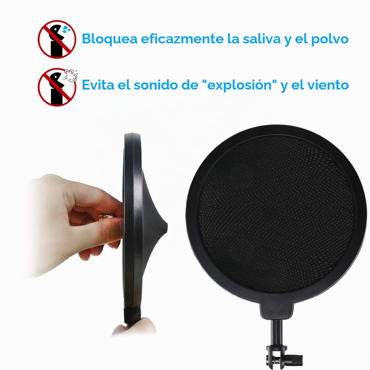YOUSHARES AT2020 Shock Mount - Montaje de Choque y un Filtro Antipop para Reducir Vibración y Ruidos, Montura de Choque Especializada en AT2020+ AT2035 AT4040